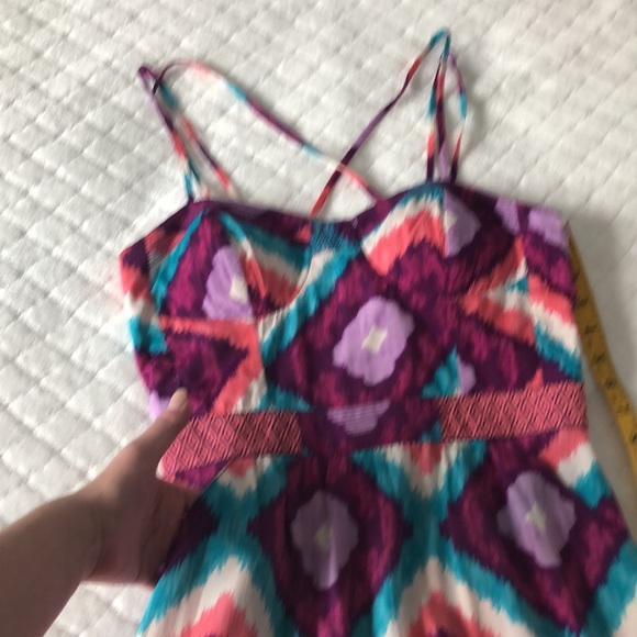 Adorable mini dress. Native pattern with spaghetti straps and front pockets! - Picture 3 of 13